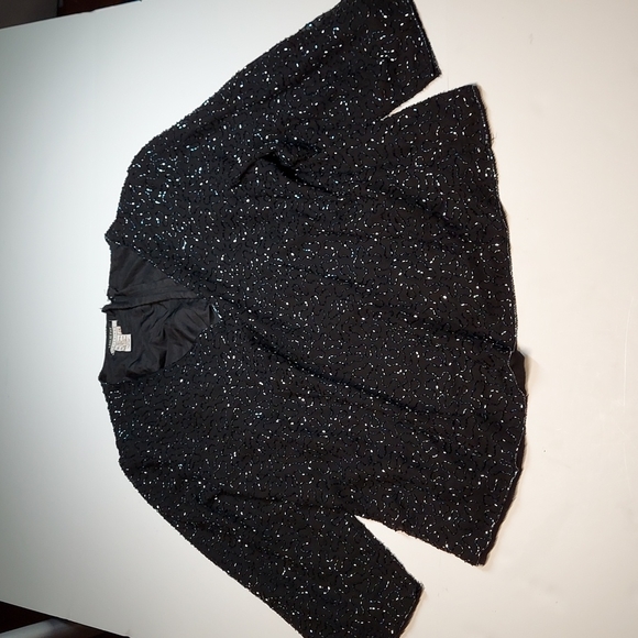 Glitzy Glam Evening Top by Leslie Fay  Size 2X - Picture 2 of 10